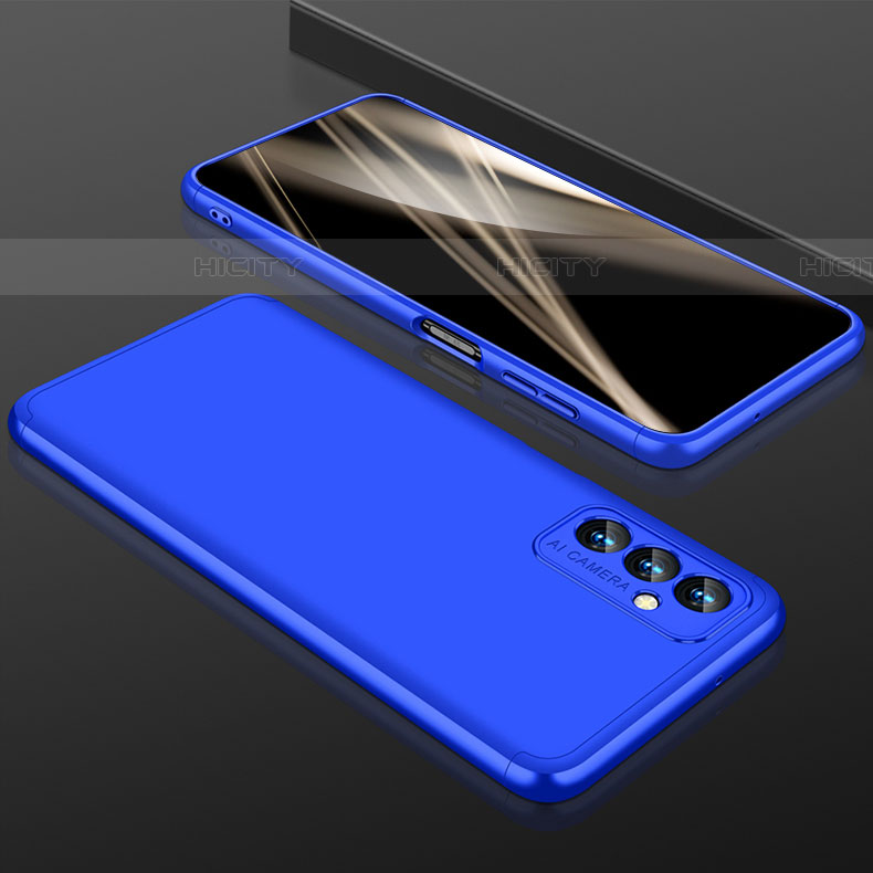 Coque Plastique Mat Protection Integrale 360 Degres Avant et Arriere Etui Housse P01 pour Samsung Galaxy F13 4G Bleu Plus