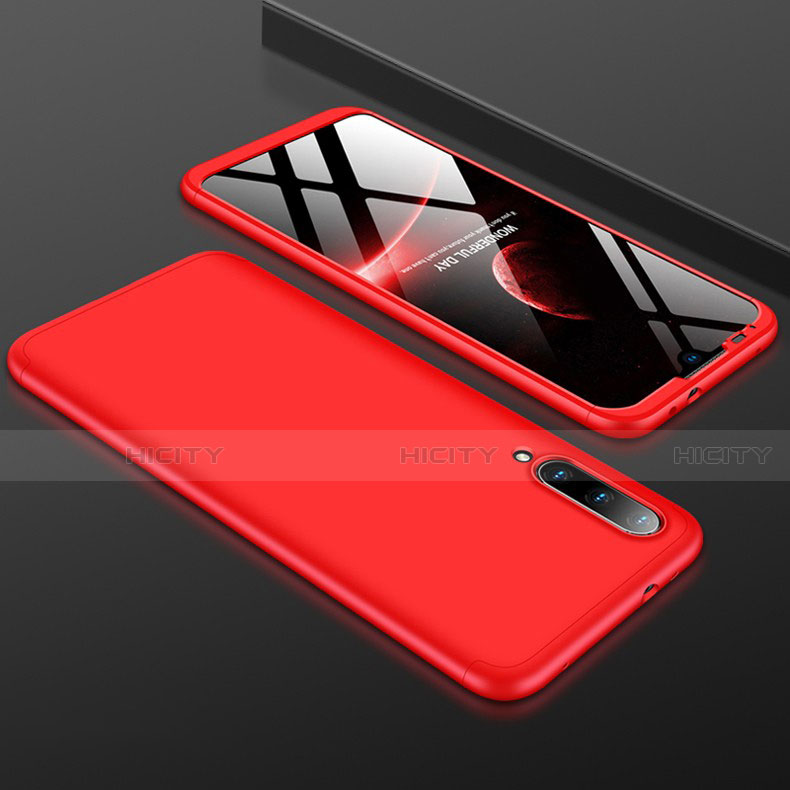Coque Plastique Mat Protection Integrale 360 Degres Avant et Arriere Etui Housse P01 pour Xiaomi Mi A3 Rouge Plus