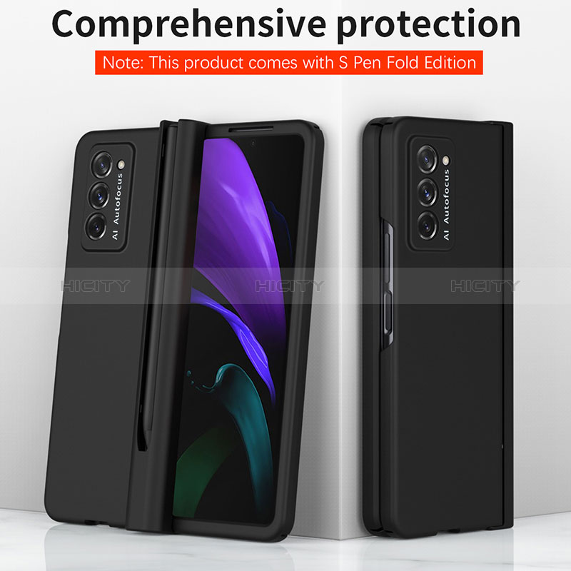 Coque Plastique Mat Protection Integrale 360 Degres Avant et Arriere Etui Housse P02 pour Samsung Galaxy Z Fold2 5G Plus