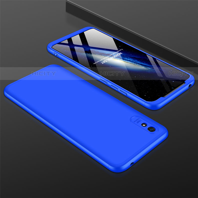 Coque Plastique Mat Protection Integrale 360 Degres Avant et Arriere Etui Housse P03 pour Xiaomi Redmi 9AT Bleu Plus