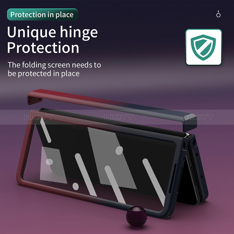 Coque Plastique Mat Protection Integrale 360 Degres Avant et Arriere Etui Housse P04 pour Samsung Galaxy Z Fold2 5G Plus