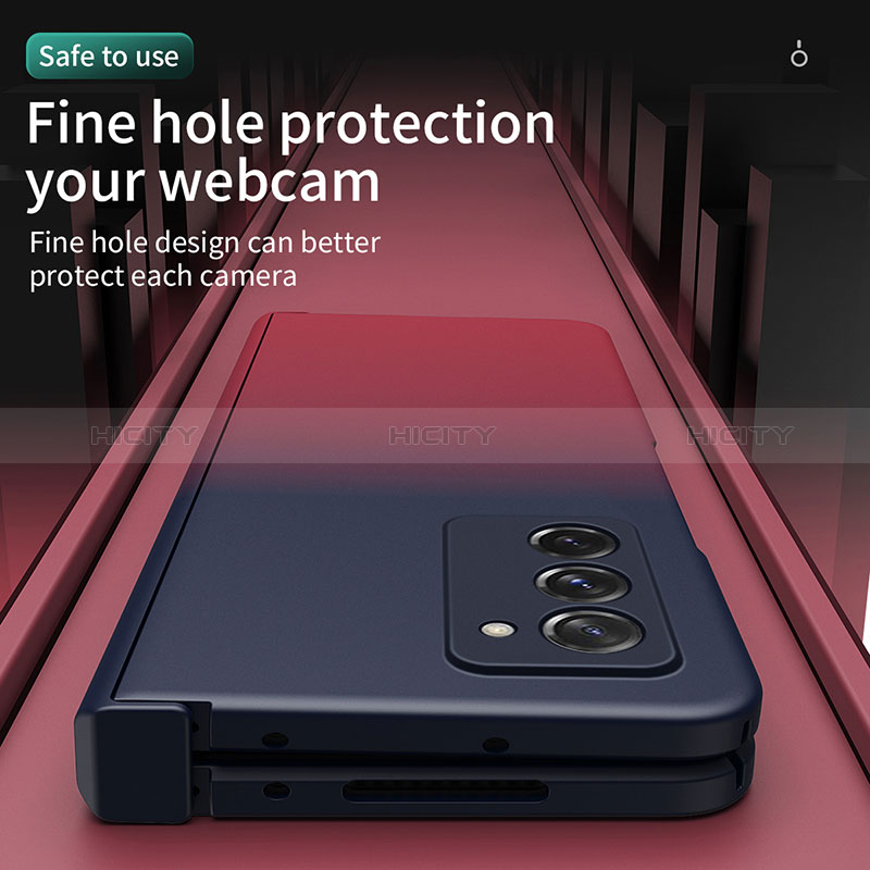 Coque Plastique Mat Protection Integrale 360 Degres Avant et Arriere Etui Housse P04 pour Samsung Galaxy Z Fold2 5G Plus