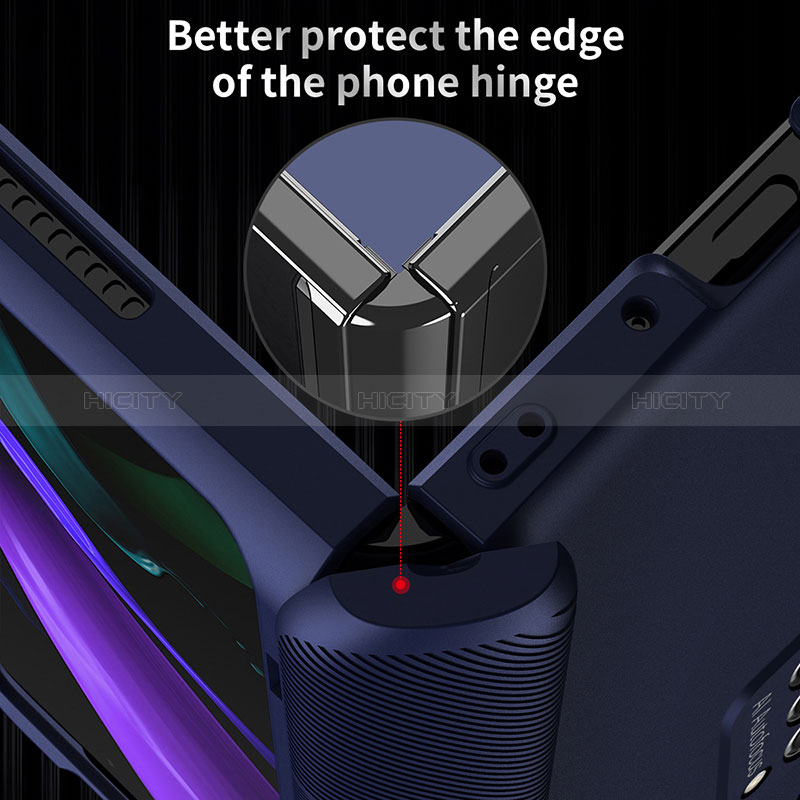 Coque Plastique Mat Protection Integrale 360 Degres Avant et Arriere Etui Housse P05 pour Samsung Galaxy Z Fold2 5G Plus