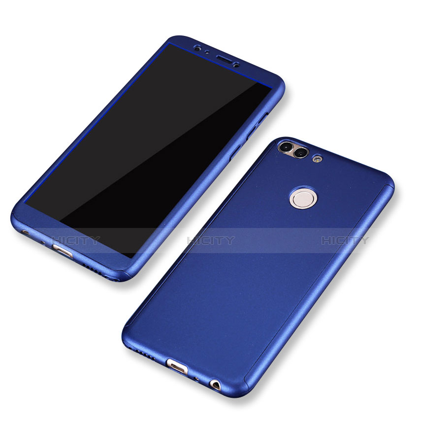 Coque Plastique Mat Protection Integrale 360 Degres Avant et Arriere Etui Housse pour Huawei Enjoy 7S Bleu Plus