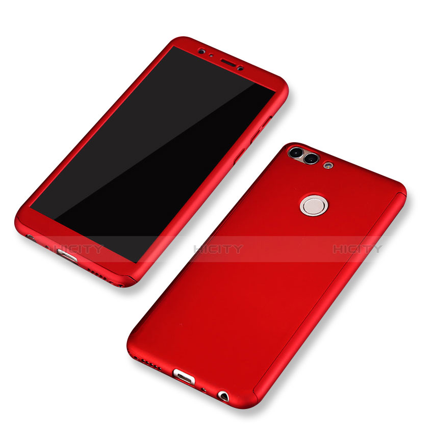 Coque Plastique Mat Protection Integrale 360 Degres Avant et Arriere Etui Housse pour Huawei Enjoy 7S Rouge Plus