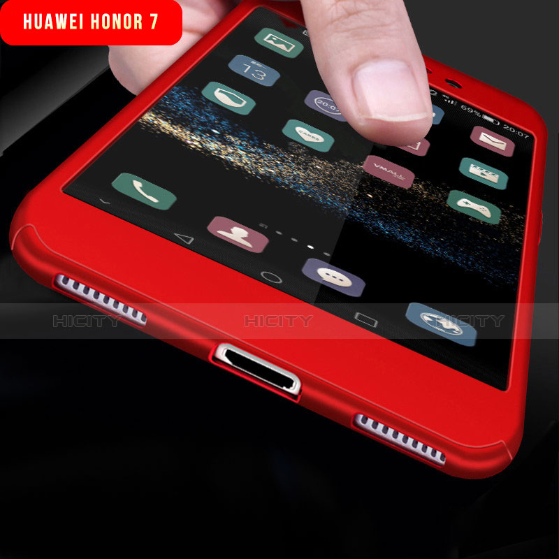 Coque Plastique Mat Protection Integrale 360 Degres Avant et Arriere Etui Housse pour Huawei Honor 7 Dual SIM Plus