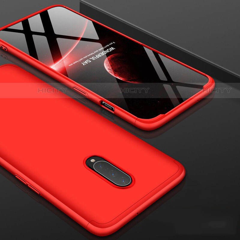 Coque Plastique Mat Protection Integrale 360 Degres Avant et Arriere Etui Housse pour OnePlus 7 Pro Rouge Plus