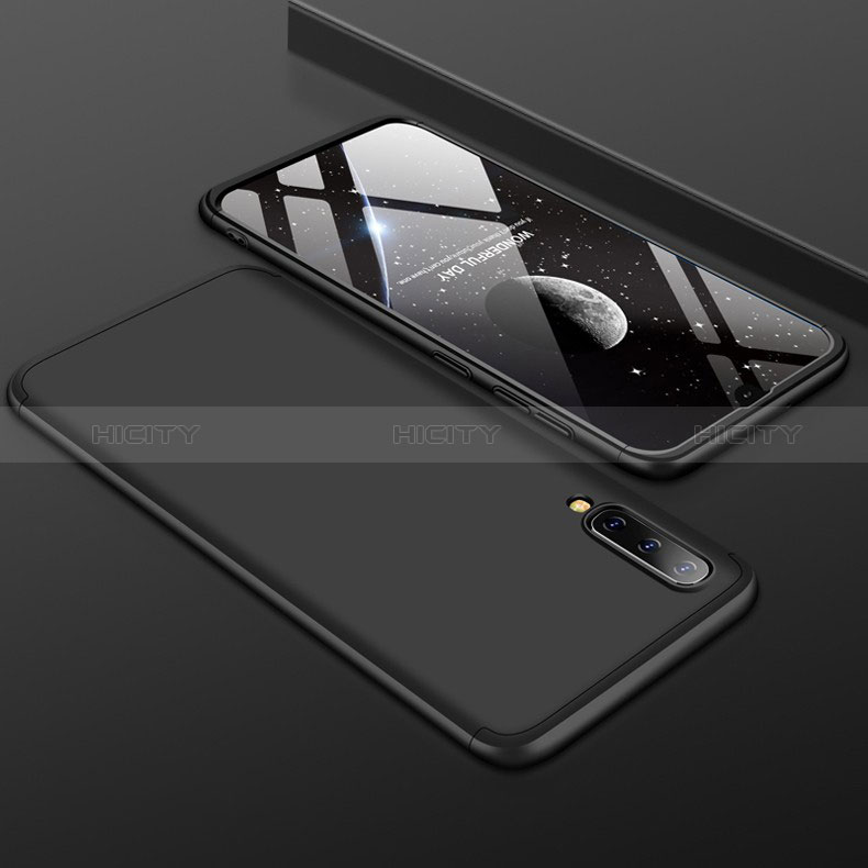 Coque Plastique Mat Protection Integrale 360 Degres Avant et Arriere Etui Housse pour Samsung Galaxy A50S Noir Plus