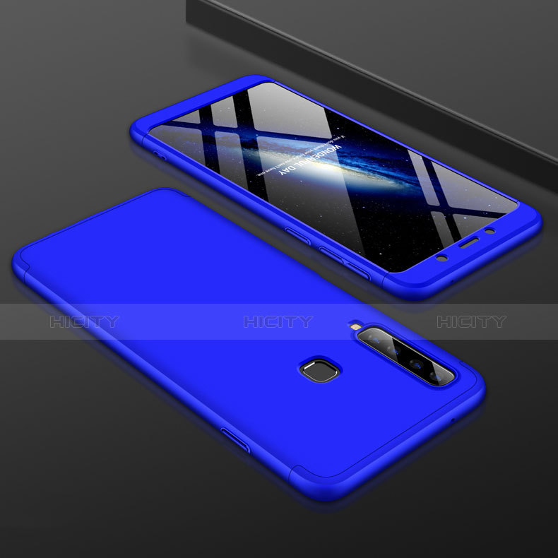 Coque Plastique Mat Protection Integrale 360 Degres Avant et Arriere Etui Housse pour Samsung Galaxy A9s Bleu Plus