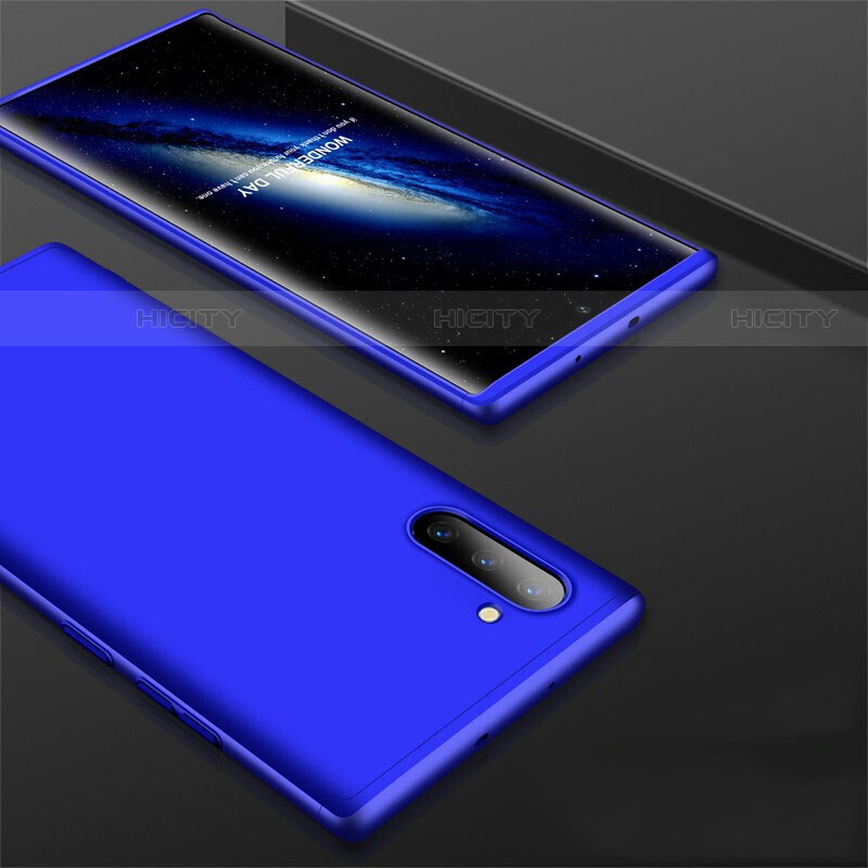Coque Plastique Mat Protection Integrale 360 Degres Avant et Arriere Etui Housse pour Samsung Galaxy Note 10 5G Bleu Plus