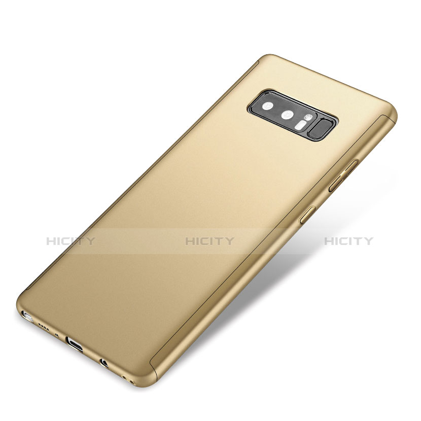 Coque Plastique Mat Protection Integrale 360 Degres Avant et Arriere Etui Housse pour Samsung Galaxy Note 8 Duos N950F Or Plus