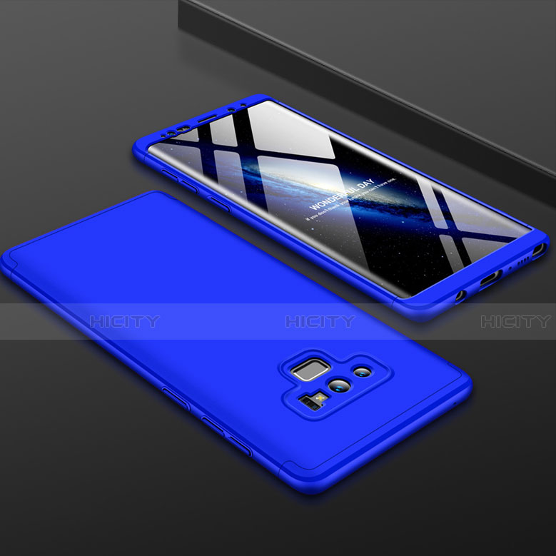 Coque Plastique Mat Protection Integrale 360 Degres Avant et Arriere Etui Housse pour Samsung Galaxy Note 9 Bleu Plus