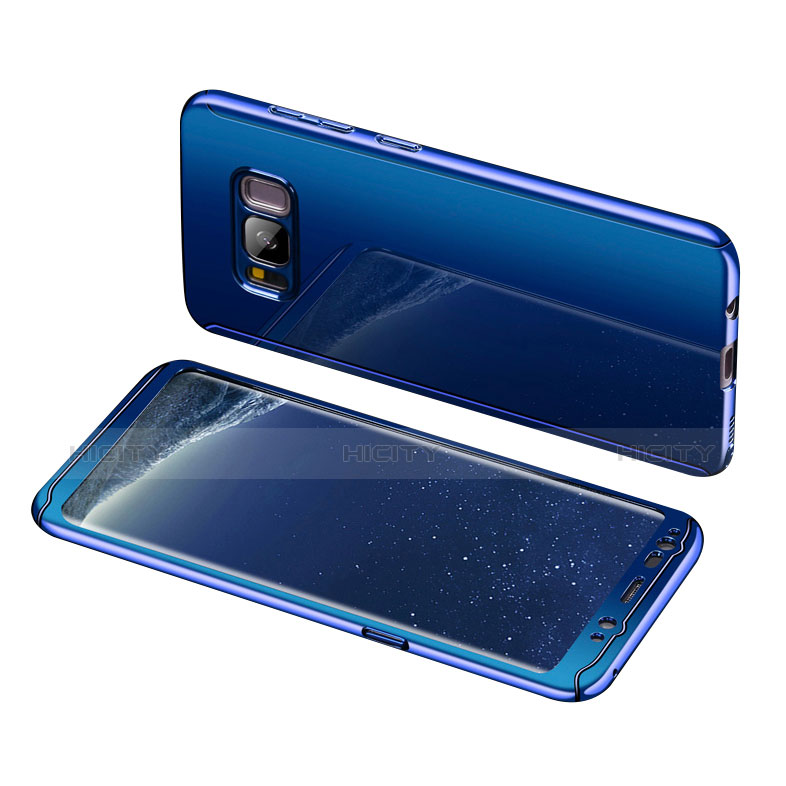 Coque Plastique Mat Protection Integrale 360 Degres Avant et Arriere Etui Housse pour Samsung Galaxy S8 Plus Bleu Plus