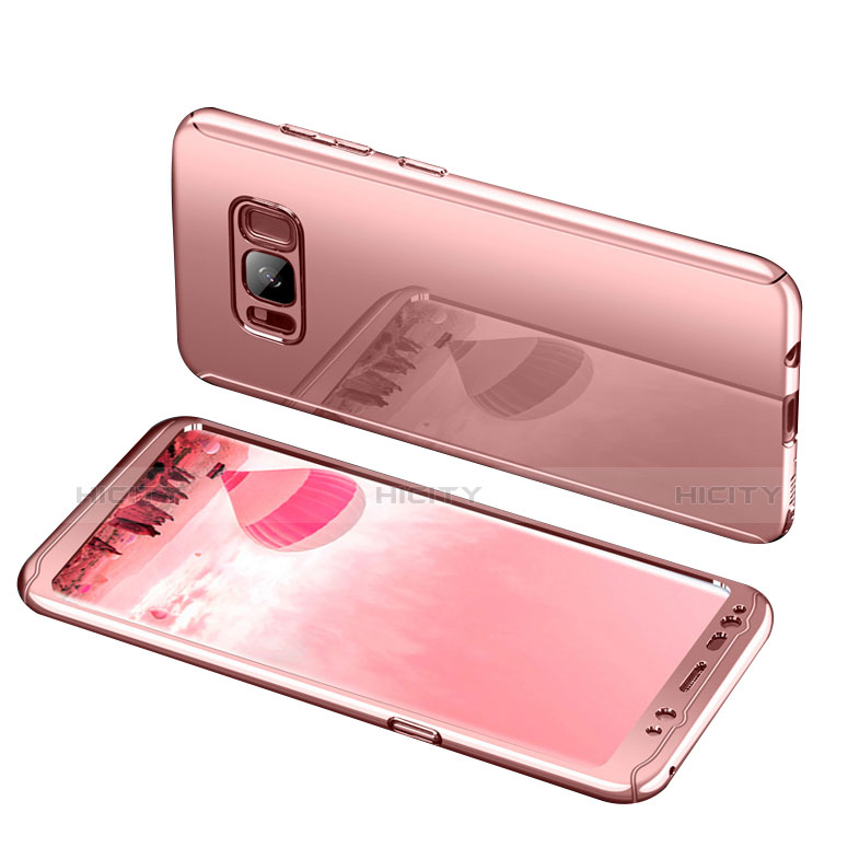 Coque Plastique Mat Protection Integrale 360 Degres Avant et Arriere Etui Housse pour Samsung Galaxy S8 Plus Or Rose Plus