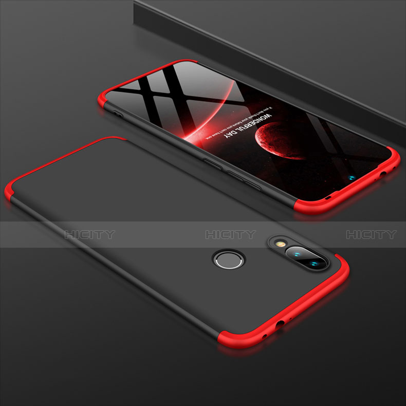 Coque Plastique Mat Protection Integrale 360 Degres Avant et Arriere Etui Housse pour Xiaomi Redmi 7 Rouge et Noir Plus