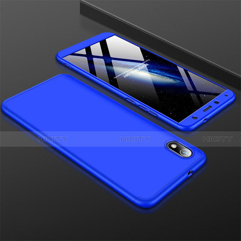 Coque Plastique Mat Protection Integrale 360 Degres Avant et Arriere Etui Housse pour Xiaomi Redmi 7A Bleu Plus