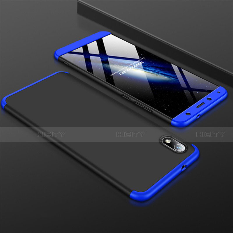 Coque Plastique Mat Protection Integrale 360 Degres Avant et Arriere Etui Housse pour Xiaomi Redmi 7A Bleu et Noir Plus