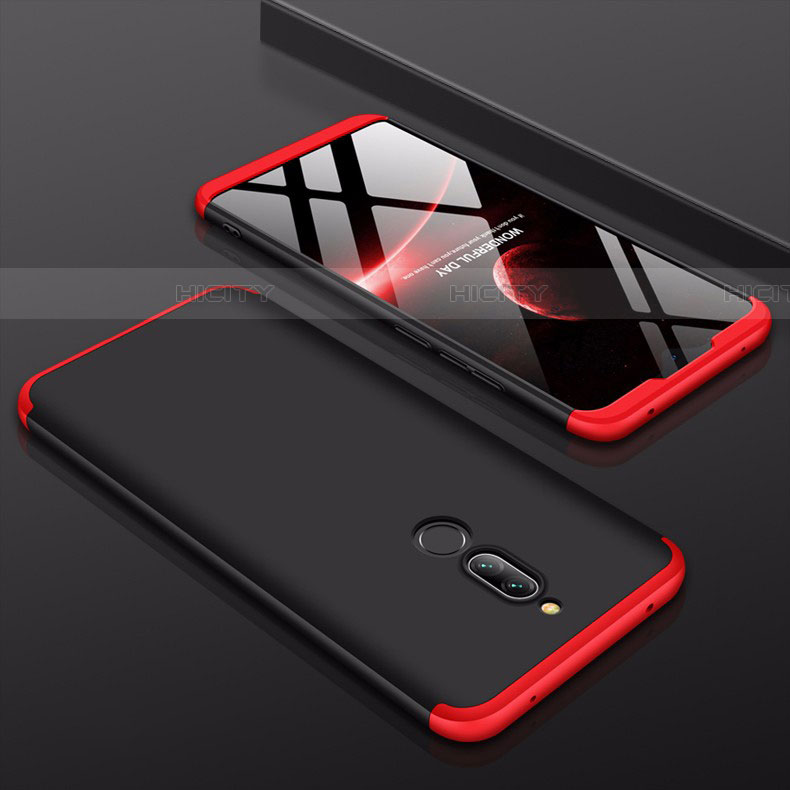 Coque Plastique Mat Protection Integrale 360 Degres Avant et Arriere Etui Housse pour Xiaomi Redmi 8 Rouge et Noir Plus