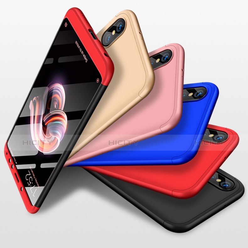 Coque Plastique Mat Protection Integrale 360 Degres Avant et Arriere Etui Housse pour Xiaomi Redmi Note 5 Pro Plus