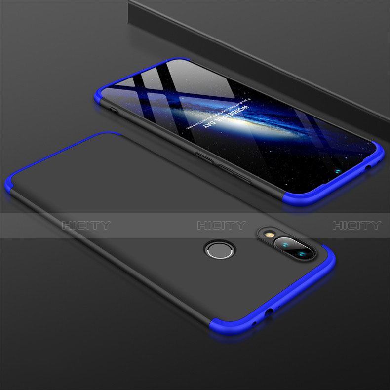 Coque Plastique Mat Protection Integrale 360 Degres Avant et Arriere Etui Housse pour Xiaomi Redmi Note 7 Bleu et Noir Plus