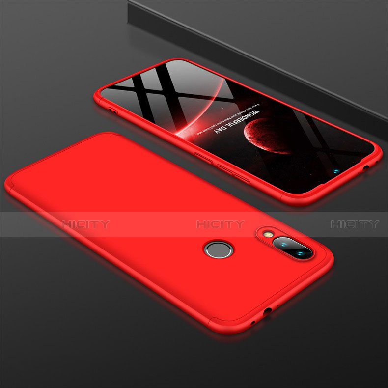 Coque Plastique Mat Protection Integrale 360 Degres Avant et Arriere Etui Housse pour Xiaomi Redmi Note 7 Pro Rouge Plus