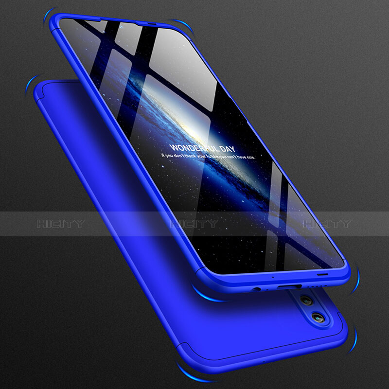 Coque Plastique Mat Protection Integrale 360 Degres Avant et Arriere Q01 pour Huawei Nova Lite 3 Bleu Plus