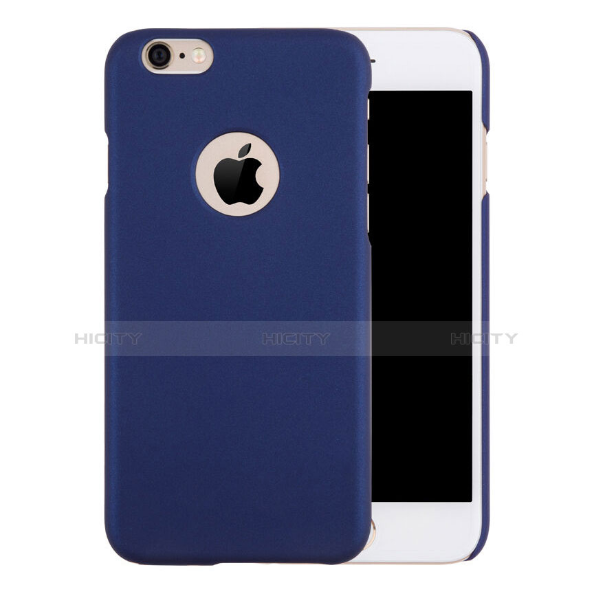 Coque Plastique Rigide avec Trou Mat pour Apple iPhone 6S Plus Bleu Plus