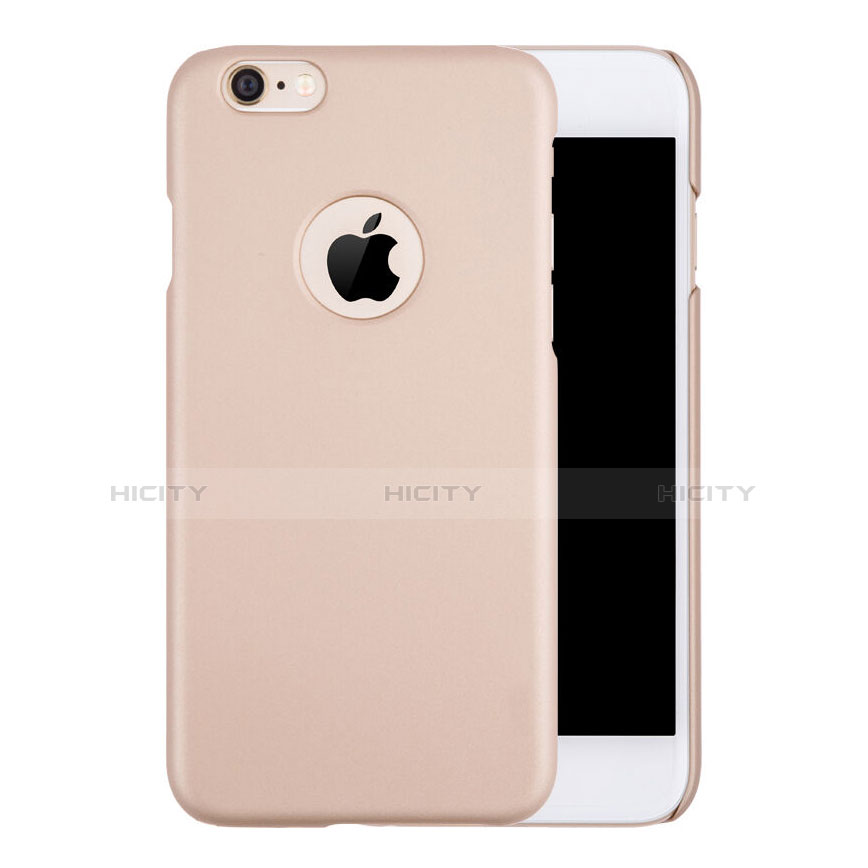 Coque Plastique Rigide avec Trou Mat pour Apple iPhone 6S Plus Or Rose Plus