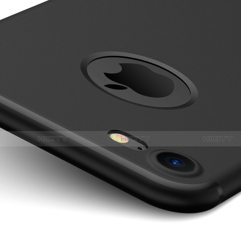 Coque Plastique Rigide avec Trou Mat pour Apple iPhone SE (2020) Noir Plus