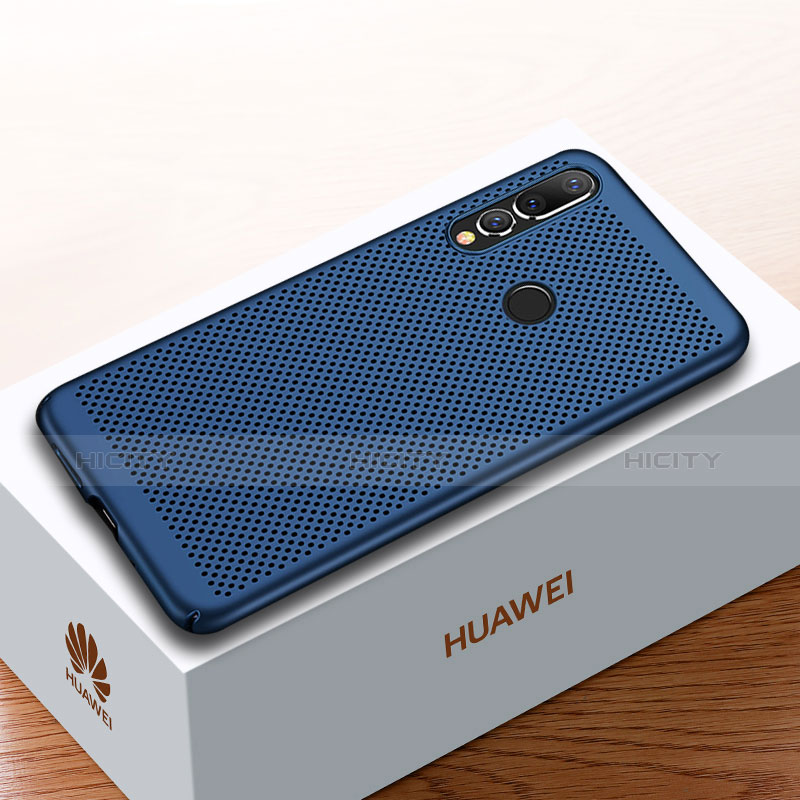 Coque Plastique Rigide Etui Housse Mailles Filet pour Huawei Nova 4 Bleu Plus