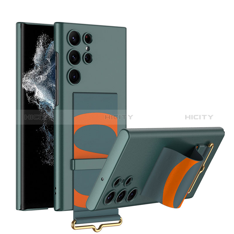 Coque Plastique Rigide Etui Housse Mat AC1 pour Samsung Galaxy S22 Ultra 5G Vert Plus