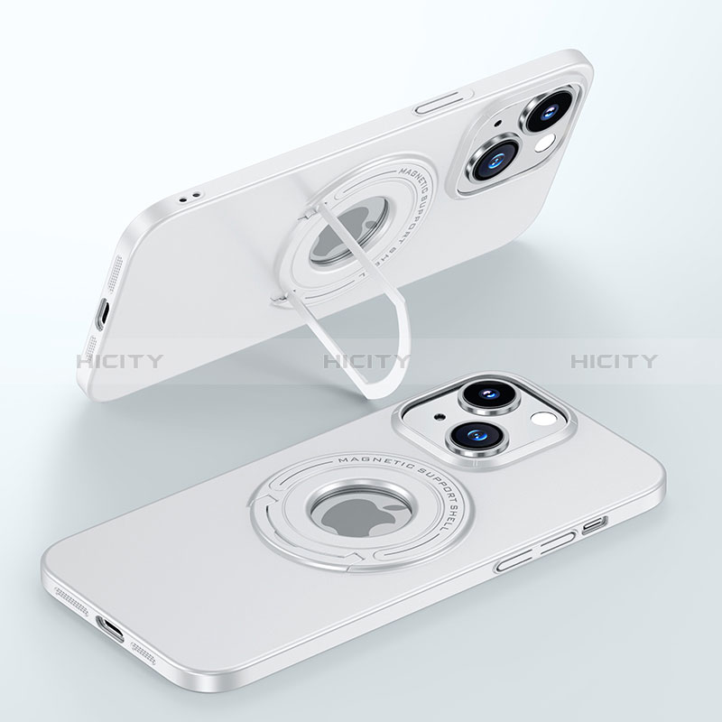 Coque Plastique Rigide Etui Housse Mat avec Mag-Safe Magnetic Magnetique JB1 pour Apple iPhone 14 Blanc Plus