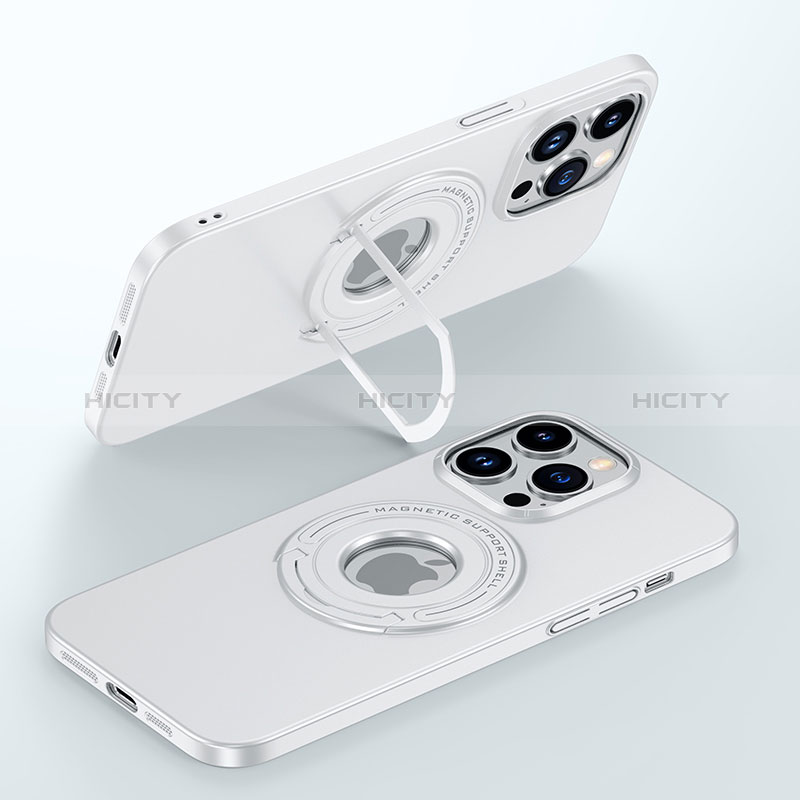 Coque Plastique Rigide Etui Housse Mat avec Mag-Safe Magnetic Magnetique JB1 pour Apple iPhone 14 Pro Blanc Plus