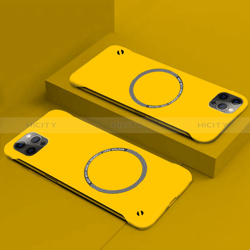 Coque Plastique Rigide Etui Housse Mat avec Mag-Safe Magnetic Magnetique P01 pour Apple iPhone 15 Jaune Plus