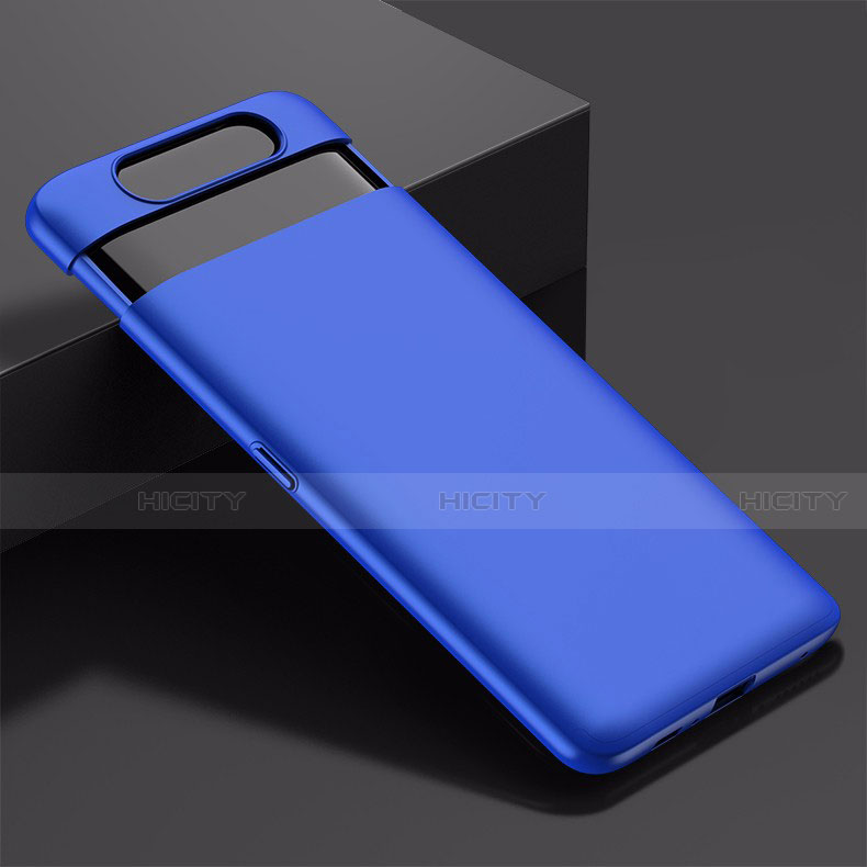Coque Plastique Rigide Etui Housse Mat G01 pour Samsung Galaxy A80 Bleu Plus