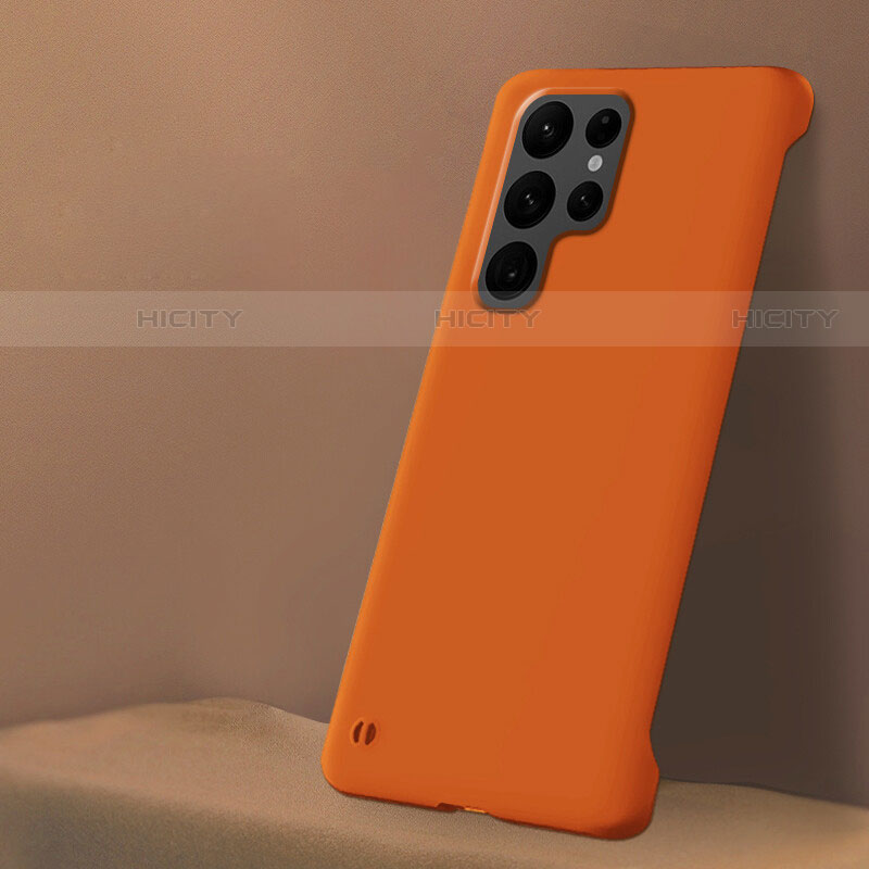 Coque Plastique Rigide Etui Housse Mat H01 pour Samsung Galaxy S21 Ultra 5G Orange Plus