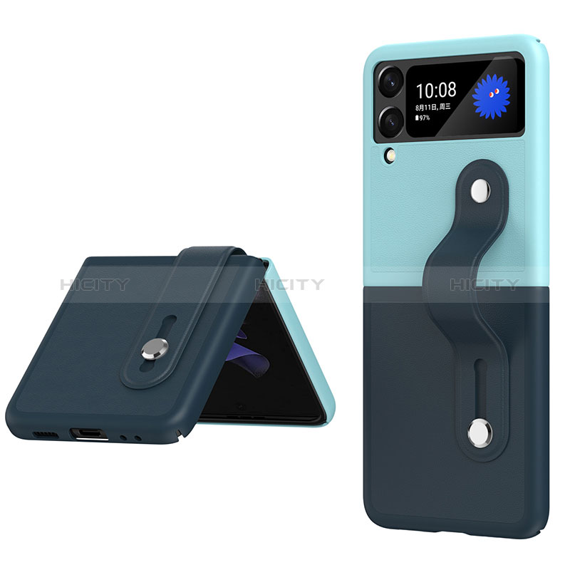 Coque Plastique Rigide Etui Housse Mat H01 pour Samsung Galaxy Z Flip3 5G Bleu Ciel Plus