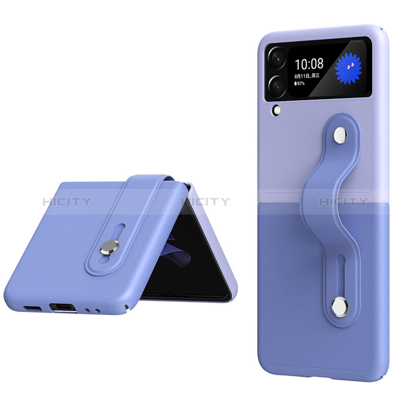 Coque Plastique Rigide Etui Housse Mat H01 pour Samsung Galaxy Z Flip3 5G Gris Lavende Plus