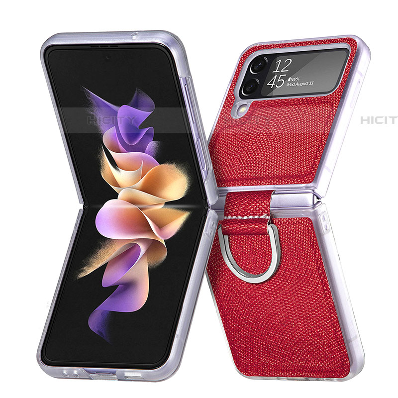 Coque Plastique Rigide Etui Housse Mat H05 pour Samsung Galaxy Z Flip4 5G Rouge Plus