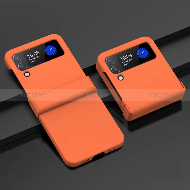 Coque Plastique Rigide Etui Housse Mat H06 pour Samsung Galaxy Z Flip3 5G Orange Plus