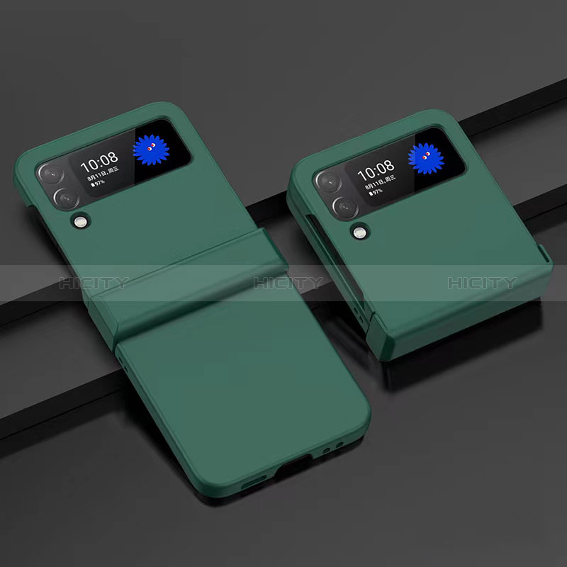Coque Plastique Rigide Etui Housse Mat H06 pour Samsung Galaxy Z Flip3 5G Vert Plus