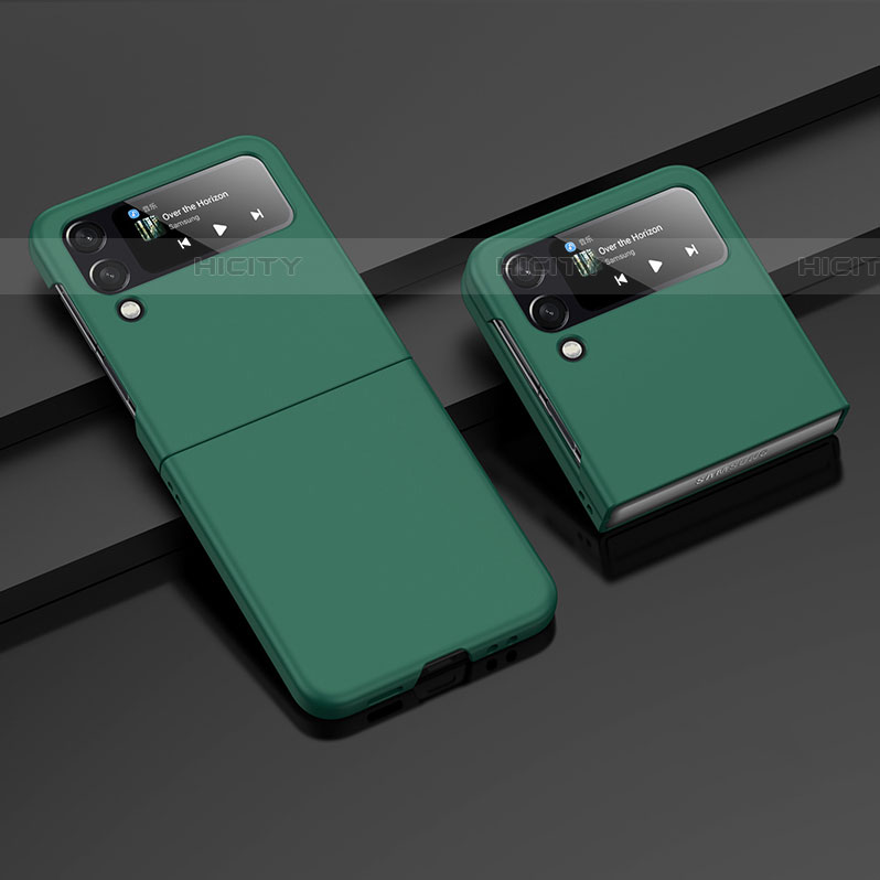 Coque Plastique Rigide Etui Housse Mat H07 pour Samsung Galaxy Z Flip4 5G Vert Plus