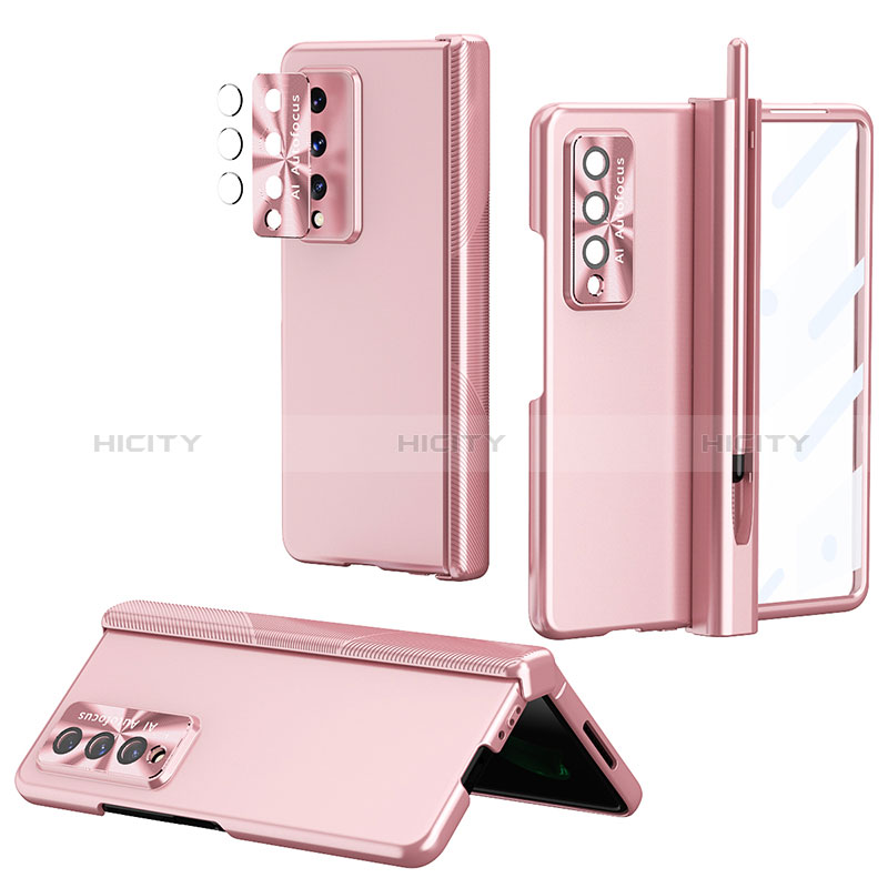 Coque Plastique Rigide Etui Housse Mat H08 pour Samsung Galaxy Z Fold3 5G Or Rose Plus