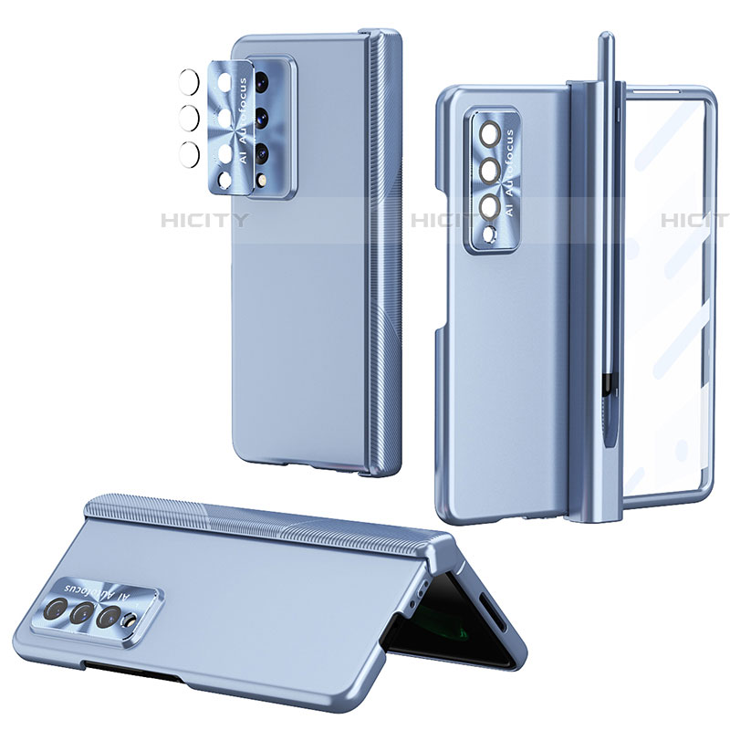 Coque Plastique Rigide Etui Housse Mat H08 pour Samsung Galaxy Z Fold4 5G Bleu Plus