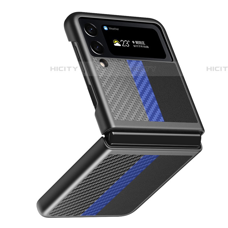 Coque Plastique Rigide Etui Housse Mat L05 pour Samsung Galaxy Z Flip4 5G Bleu Plus