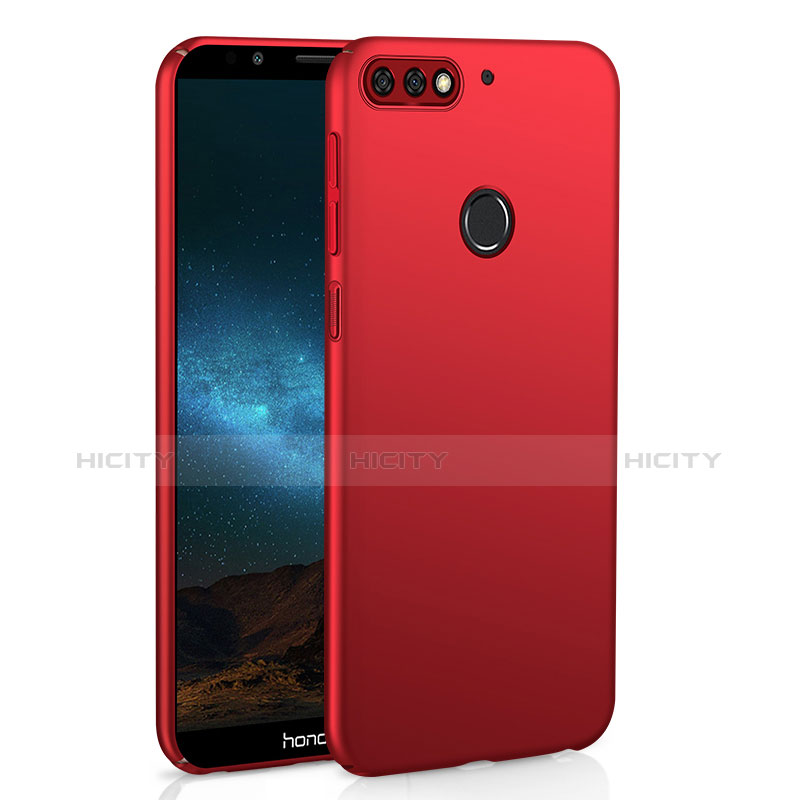 Coque Plastique Rigide Etui Housse Mat M01 pour Huawei Honor 7C Rouge Plus