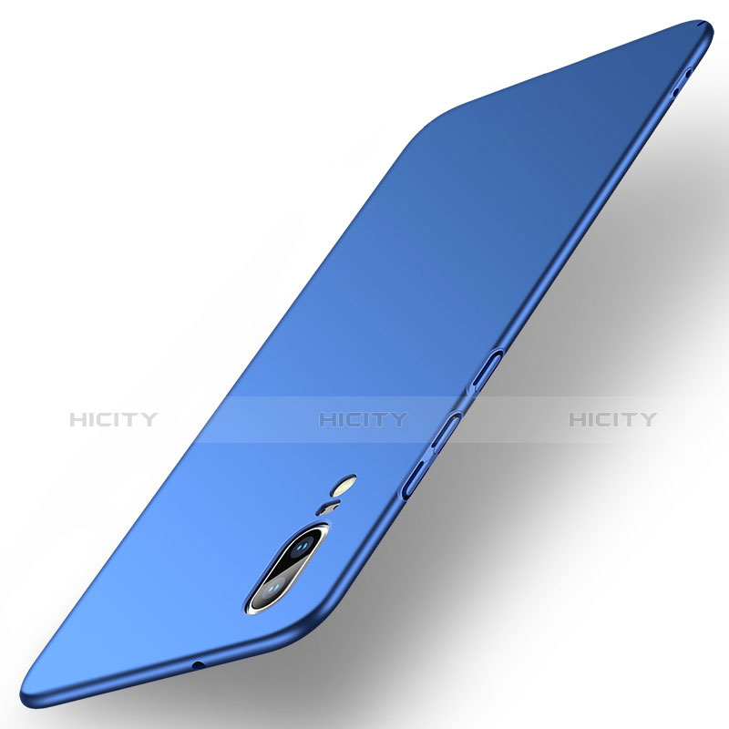 Coque Plastique Rigide Etui Housse Mat M01 pour Huawei P20 Bleu Plus