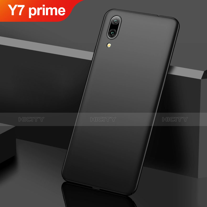Coque Plastique Rigide Etui Housse Mat M01 pour Huawei Y7 Prime (2019) Noir Plus