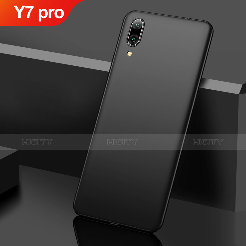 Coque Plastique Rigide Etui Housse Mat M01 pour Huawei Y7 Pro (2019) Noir Plus
