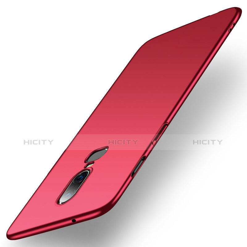 Coque Plastique Rigide Etui Housse Mat M01 pour OnePlus 6 Rouge Plus
